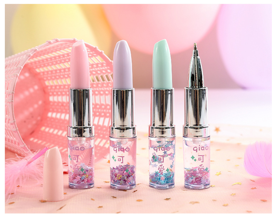 Combo 2 cây viết thỏi son siêu cute dành cho bạn gái mực xanh ( giao màu ngẫu nhiên )