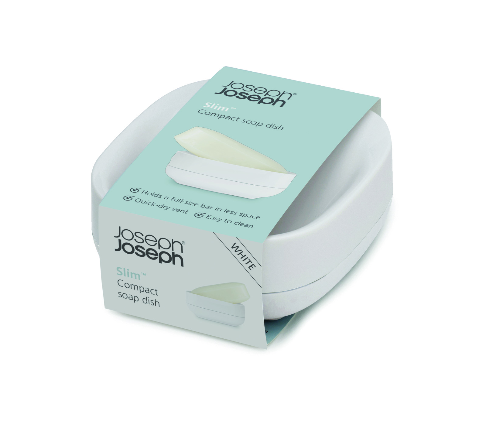 Dụng cụ đựng xà phòng Joseph Joseph Slim (trắng) -002508