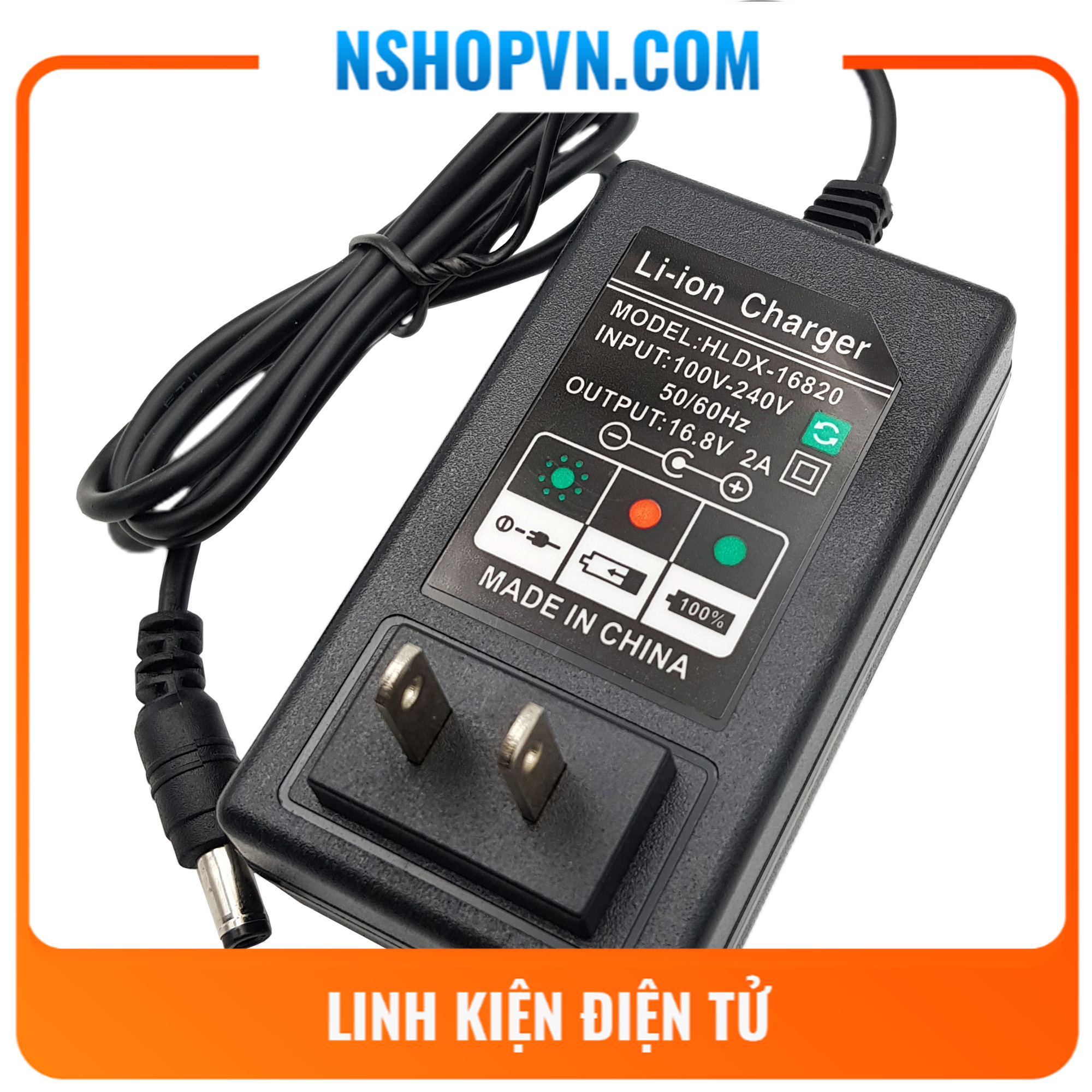 Adapter Sạc Pin 4S 16.8V 2A