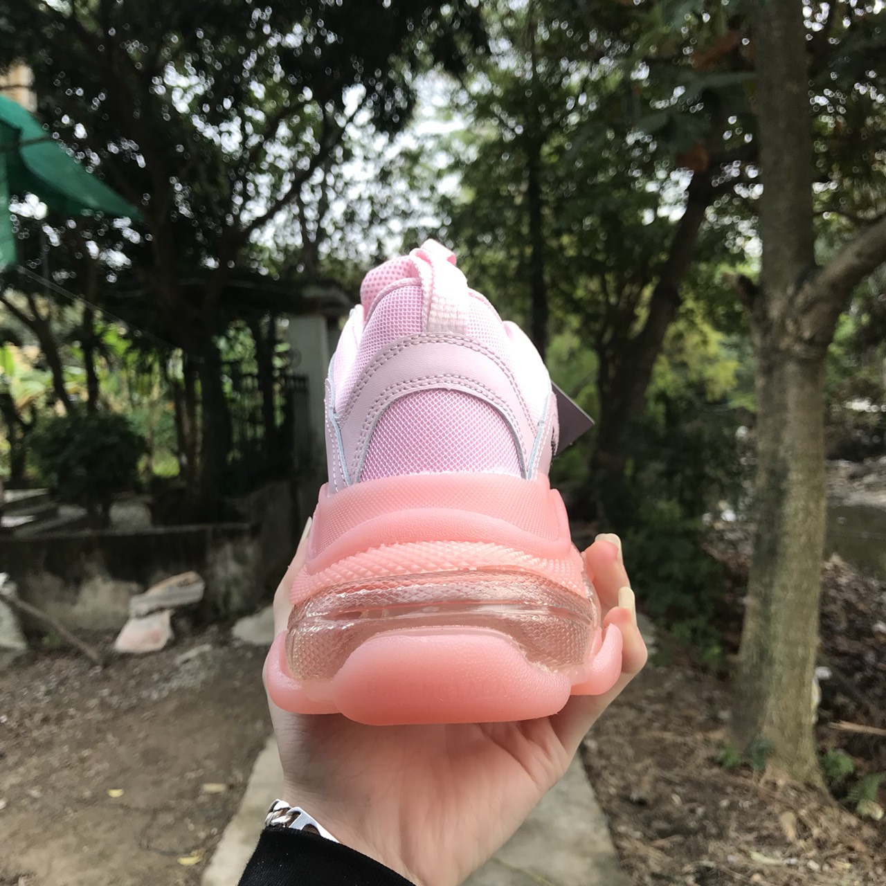 Giày thể thao Sneaker Ba len đế khí hồng đào