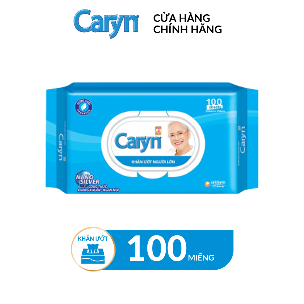 Combo 2 Khăn ướt Caryn công thức kháng khuẩn 100 Miếng/Gói [Bao bì thay đổi theo từng đợt nhập hàng]