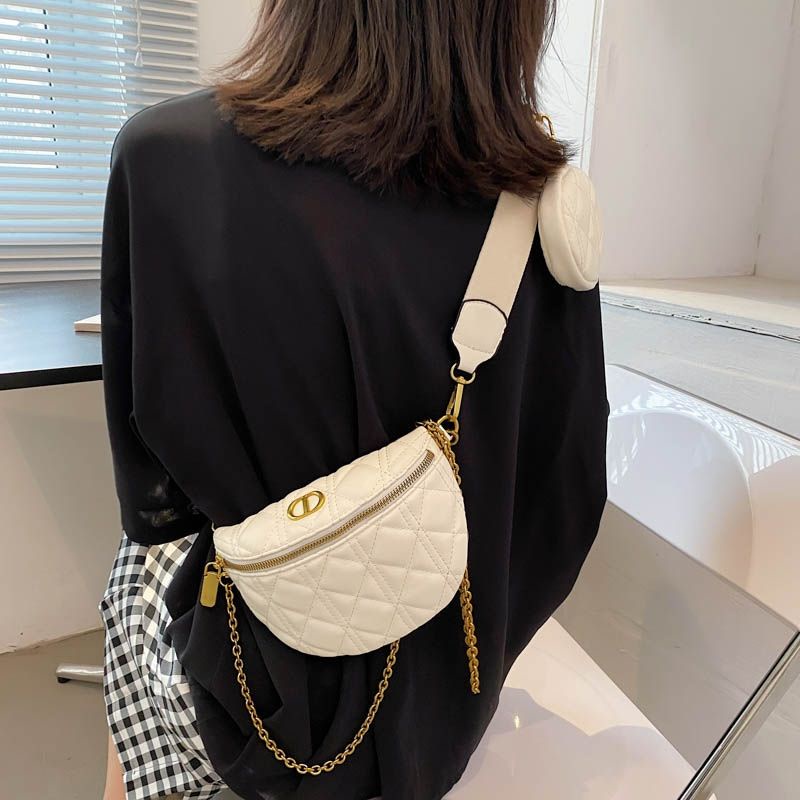 Túi đeo chéo dây ngọc nữ đi chơi, Túi bao tử nữ đeo chéo thời trang, Túi đeo bụng nữ cá tính