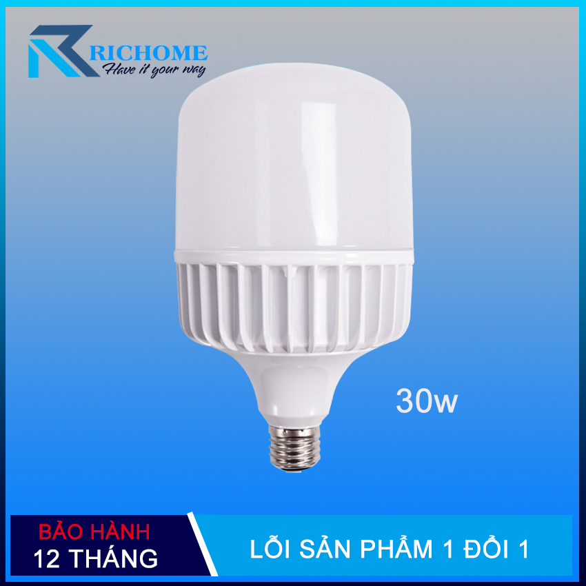 Bóng đèn led  bulb trụ thân nhôm  30W
