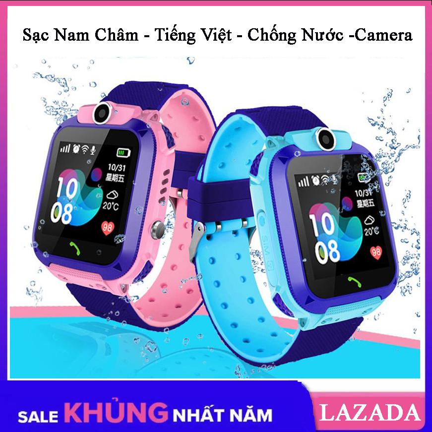 Đồng Hồ Định Vị Trẻ Em - Đồng Hồ Thông Minh Chống Nước IP67 - Camera Nghe Gọi 2 Chiều, Có Chức Năng Gọi Khẩn Cấp SOS