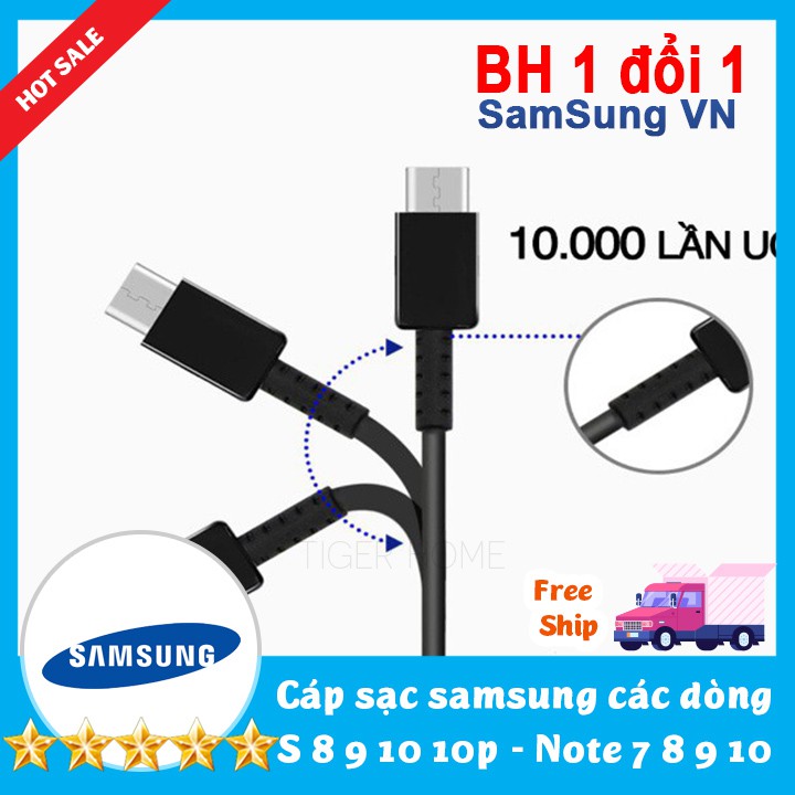 Cáp sạc nhanh USB Type CGalaxy S8, S8+,s9,s9+,s10,s10+,Note8,Note9 ZIn