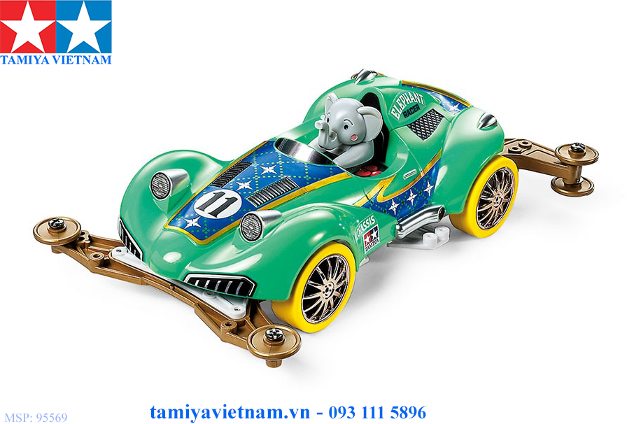 95569 mô hình xe đua lắp ráp chạy bằng pin mini 4wd elephant racer