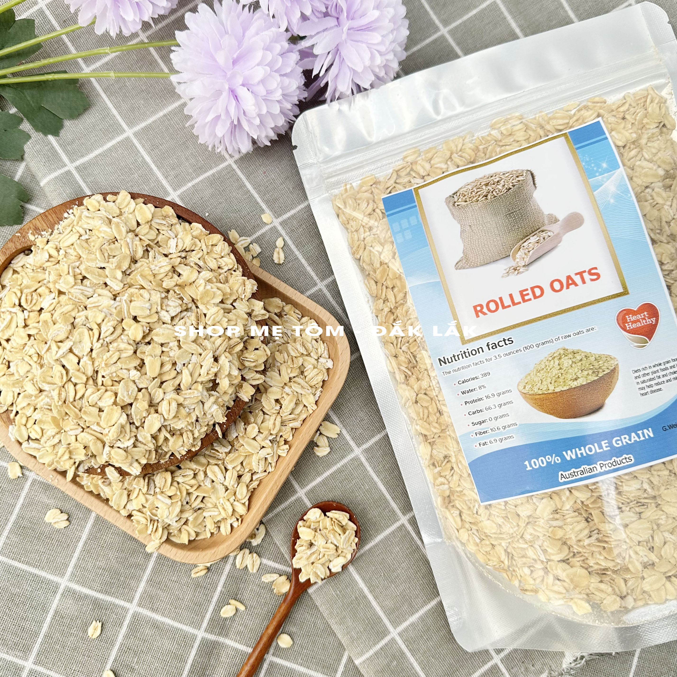 (500Gr) Yến Mạch Cán Mỏng Nguyên Cám Nhập Khẩu Úc