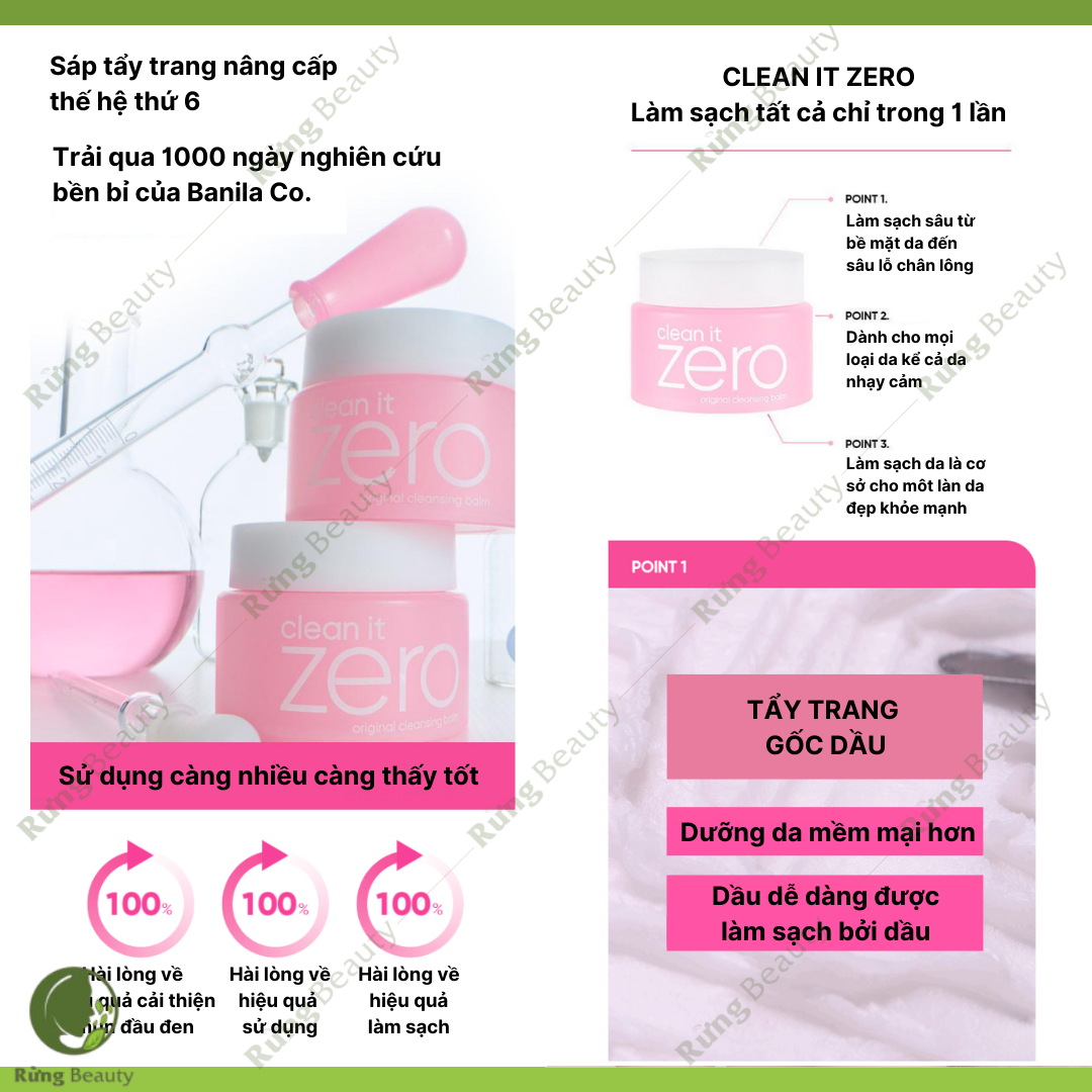 SÁP TẨY TRANG BANILA CO CLEAN IT ZERO #Cleansing_palm_original 100ML/180ML