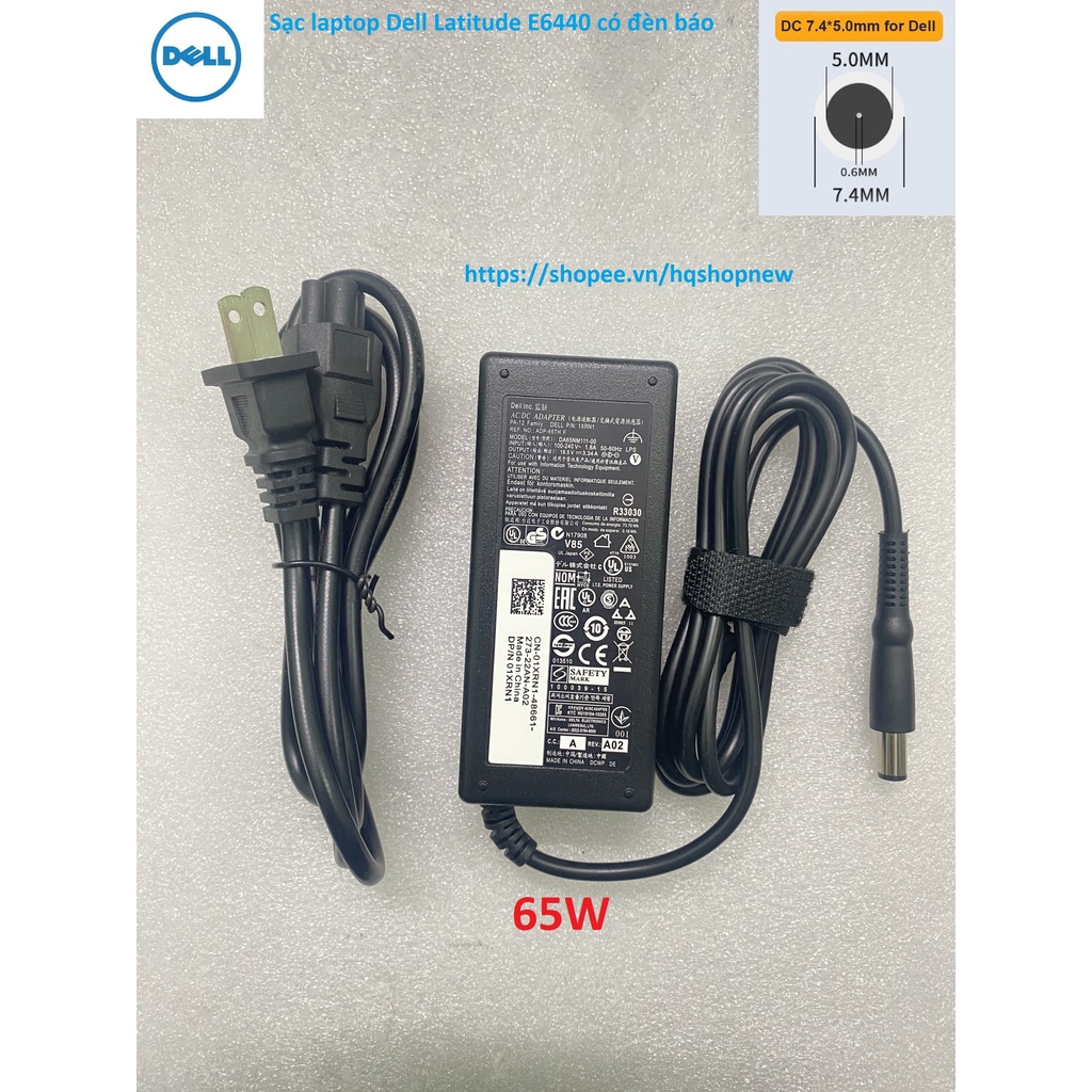 ️ Sạc laptop Dell Latitude E6440 có đèn báo