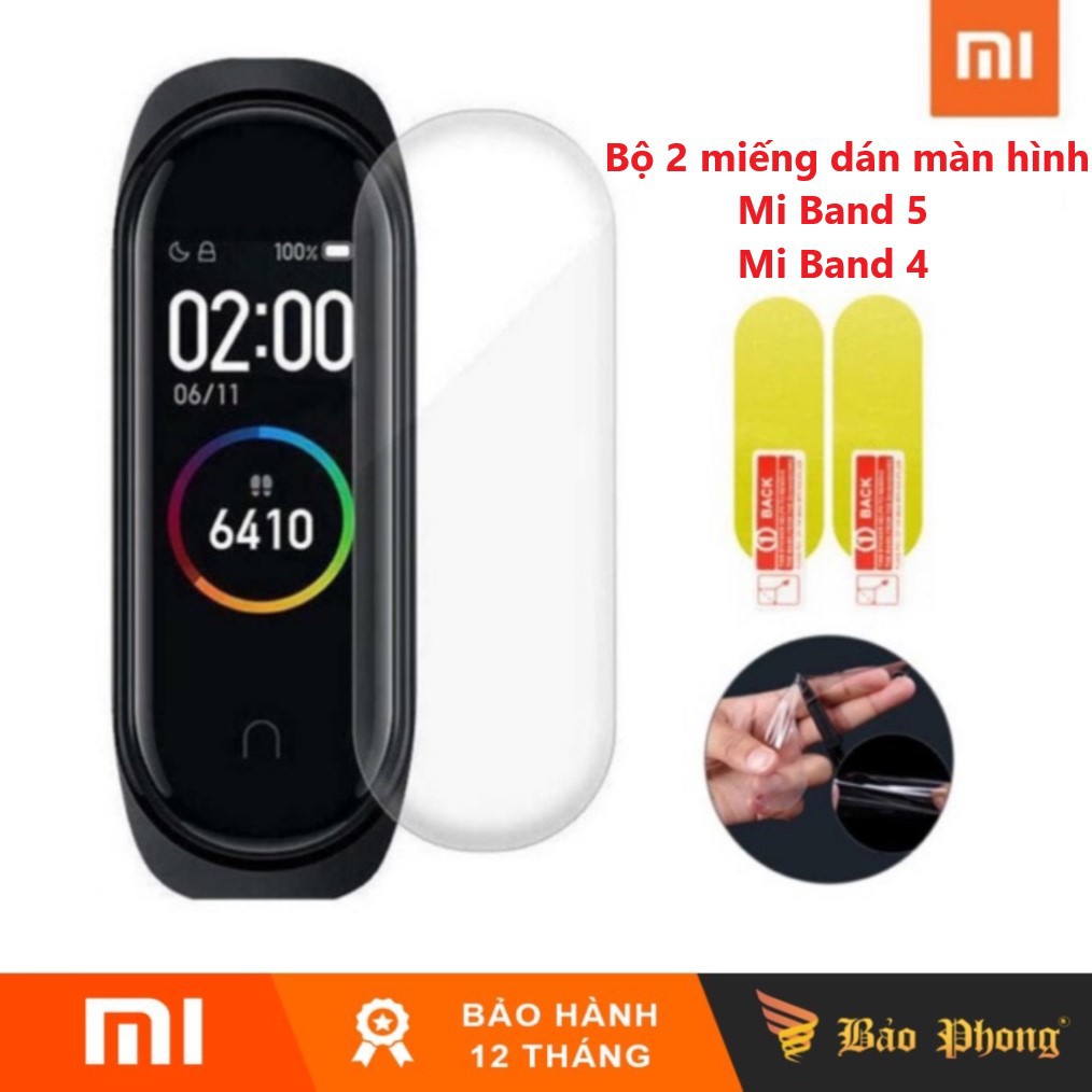 Bộ 2 miếng dán màn hình PPF Đồng hồ MiBand 5/ Mi Band 4 ( 2pcs )