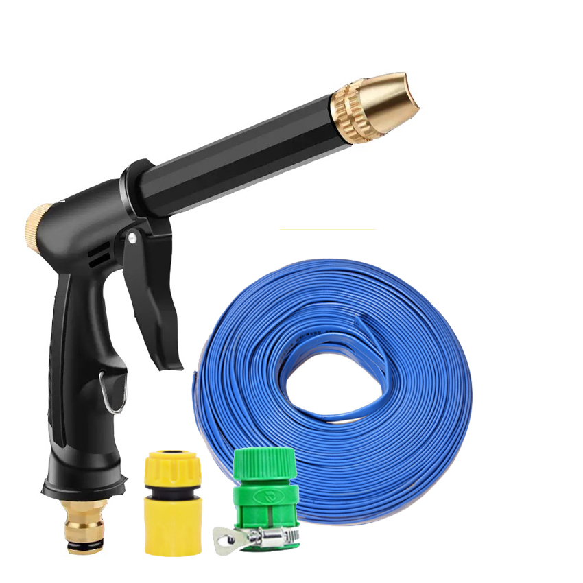 Bộ vòi xịt nước tưới cây đa năng 7 chế độ kèm dây tưới dạng lò xo co dãn 206791 loại 7.5m