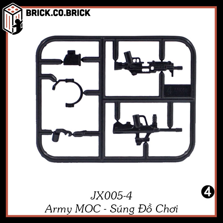 Phụ kiện moc army đồ chơi lắp ráp minifig non mô hình sáng tạo trang trí quân đội jx005