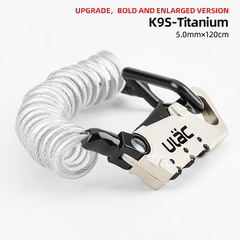 ULAC Mini Bike Lock Gấp Bike Ba lô Mũ bảo hiểm Xe đạp Xe máy Khóa cáp 3 chữ số Chống trộm 1200mm Khóa xe đạp Phụ kiện xe đạp