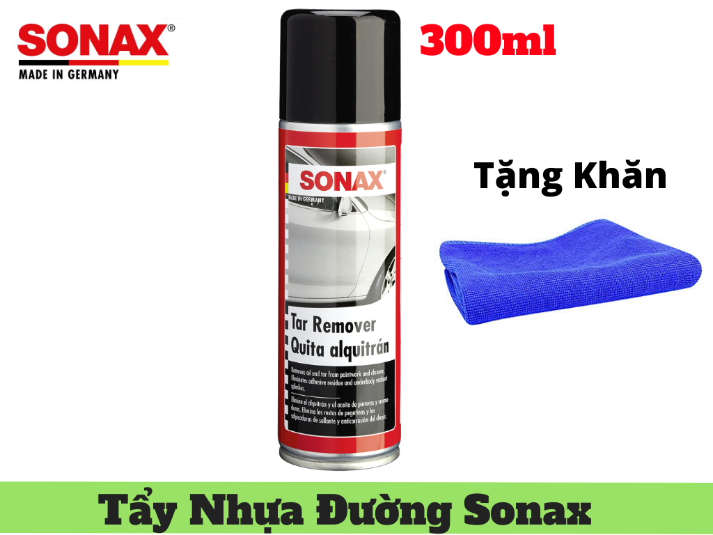 [HCM]Dung Dịch Tẩy Nhựa Đường Sonax Tar Remover 334200 300ml Tặng Khăn