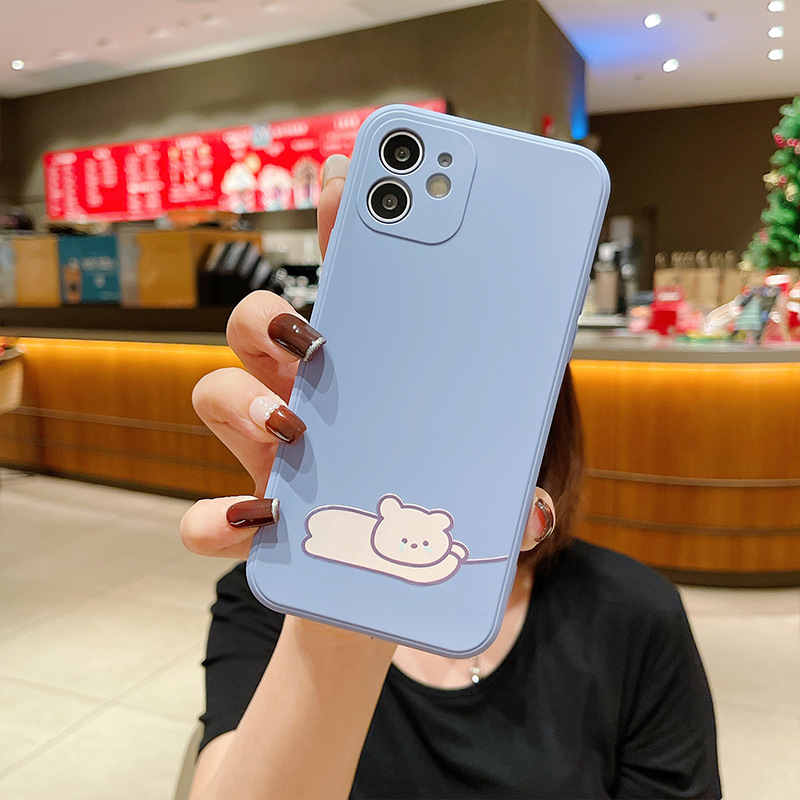 Ốp lưng iPhone Chú Gấu Lười Màu Xanh