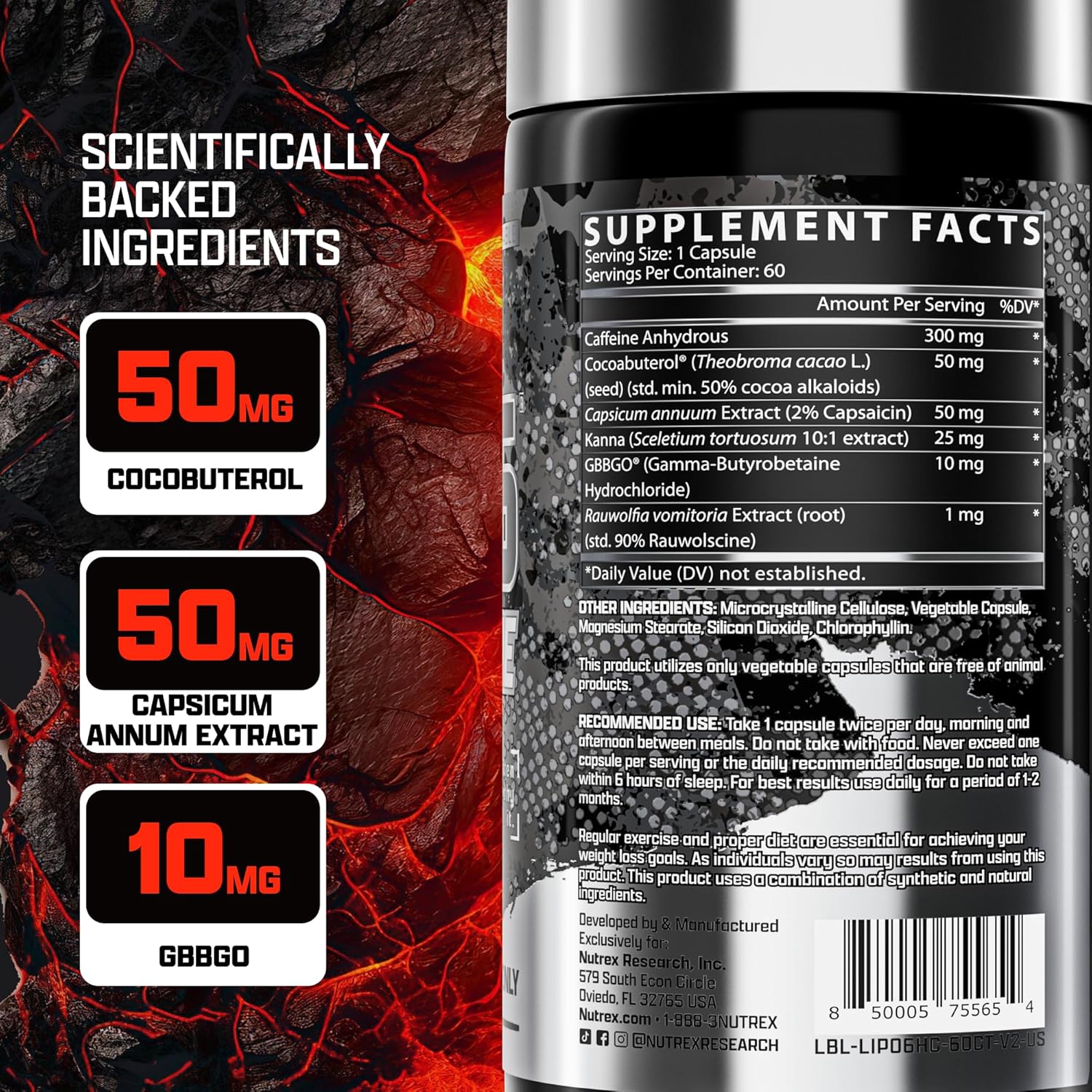 [HCM]Viên Giảm Cân Mạnh Nutrex Lipo 6 Hardcore 60 Viên