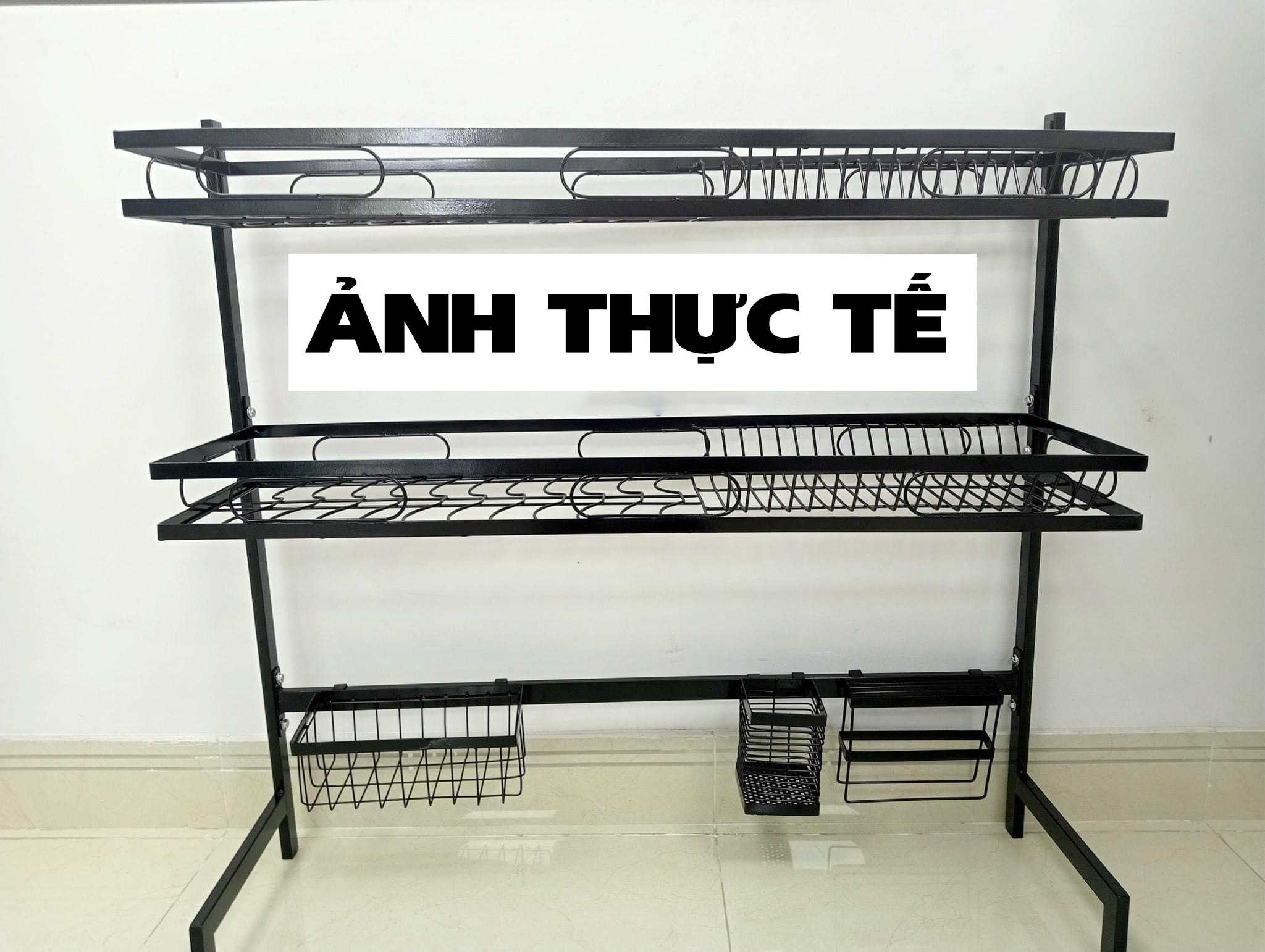 Kệ chén 2 tầng, kệ chén nhà bếp đa năng 2 tầng đặt trên bồn rửa sơn tĩnh điện 5 lớp dieulinhshop