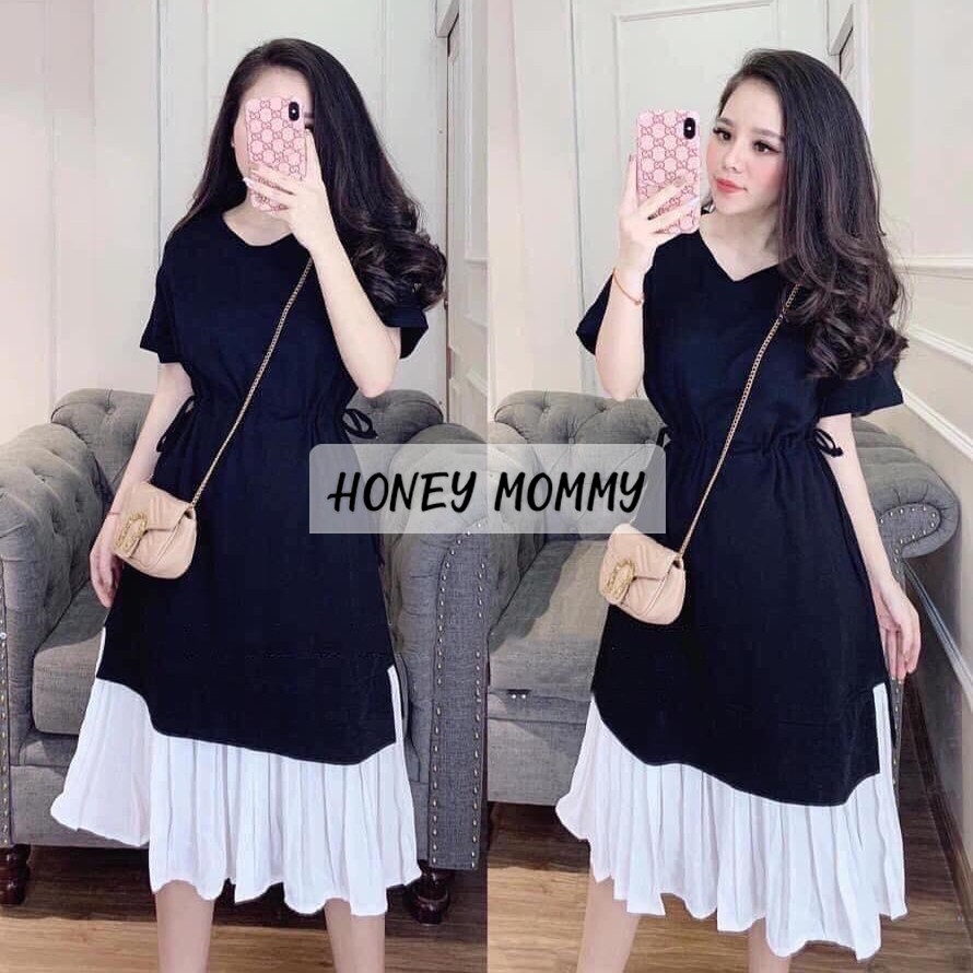 [HÀNG THIẾT KẾ] Váy bầu công sở thiết kế dáng suông,Kiểu dáng Năng Động Trẻ Trung Cho Bạn Thoải Mái Vận Động- ảnh thật V6