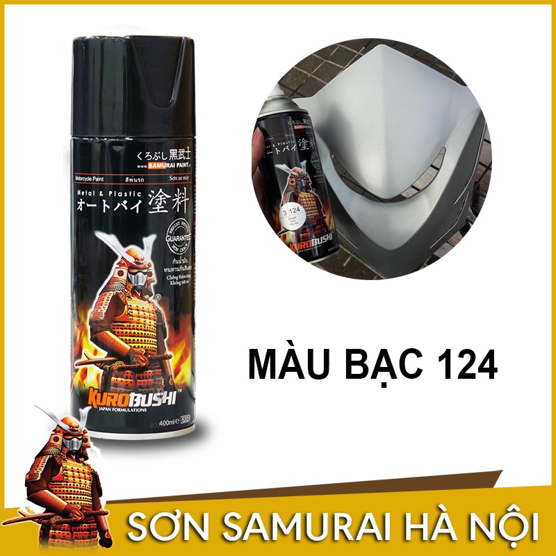 Sơn samurai - Chai sơn samurai màu bạc 124