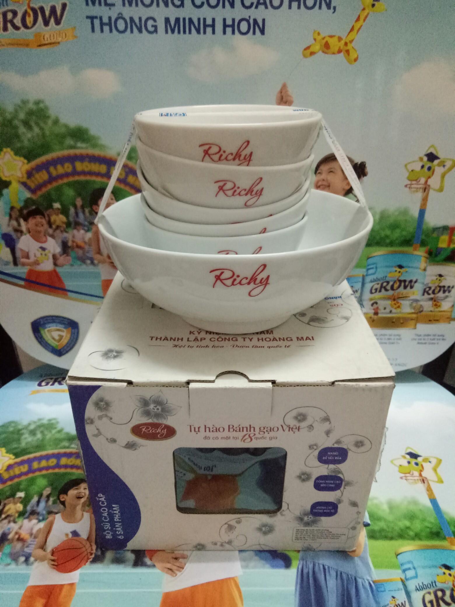 Bộ tô chén Richy (gốm sứ Chu Đậu - Hải Dương)
