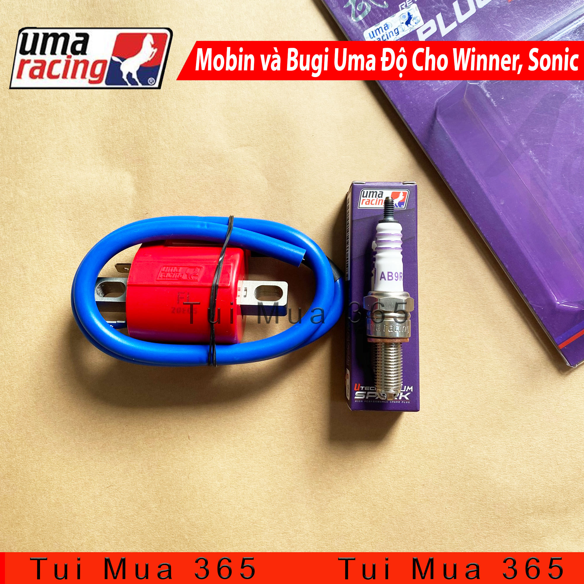 [HCM]Combo Mobin Sườn Fi và Bugi Uma WINNER 150 SONIC 150 Vario AirBlade SH PCX