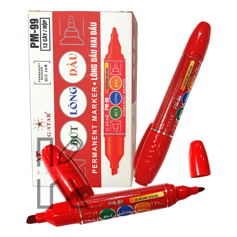 Bút Lông Dầu 2 Đầu PM99 G-Star ( Xanh, Đỏ, Đen )
