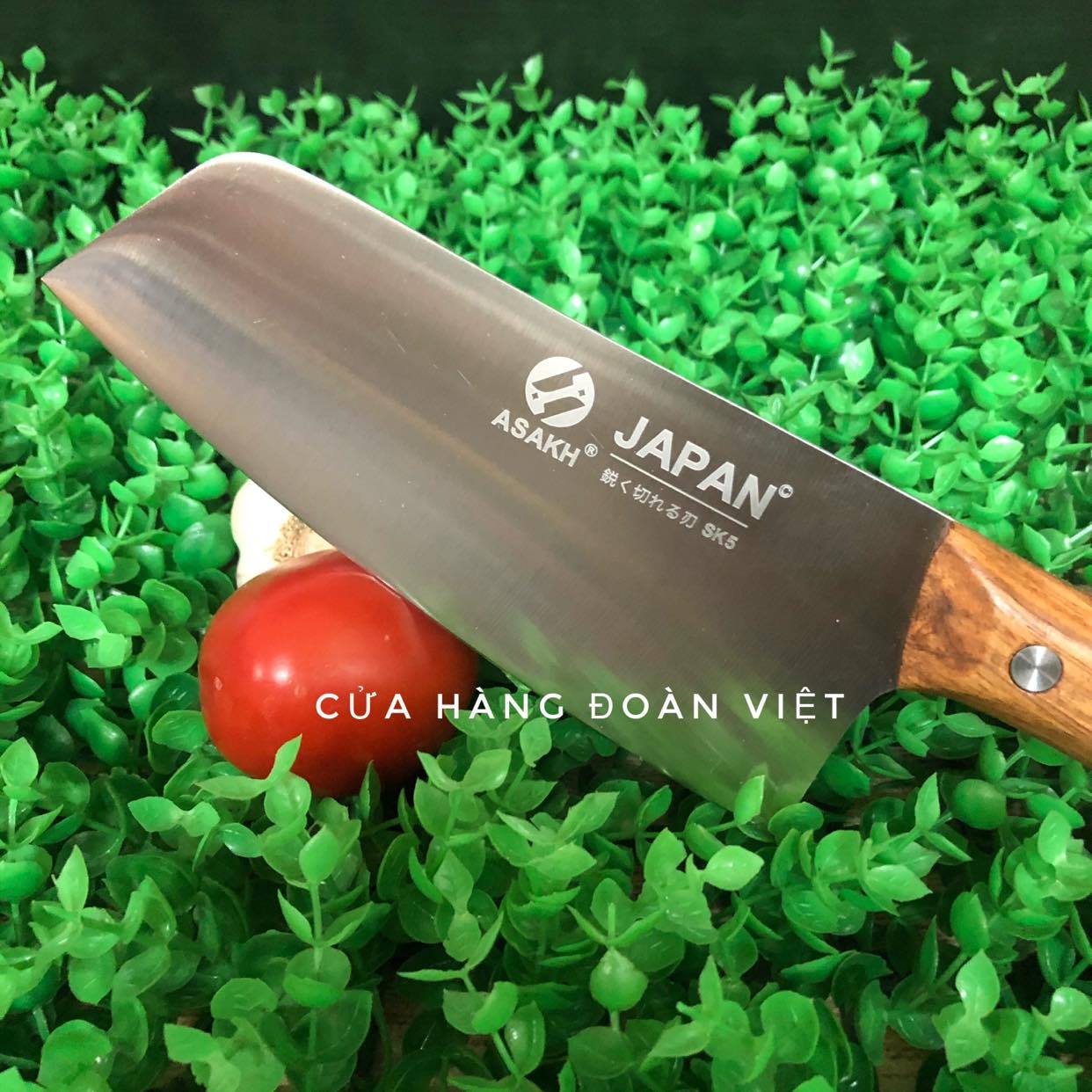 Dao Thái thịt Cao Cấp Nhật Bản ASAKH - cán gỗ chắc chắn
