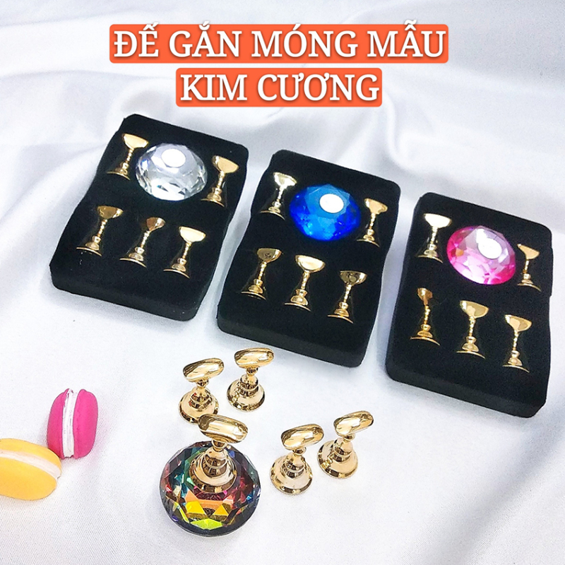 Đế gắn móng mẫu tập vẽ nail - Đế kim cương có nam châm giá rẻ