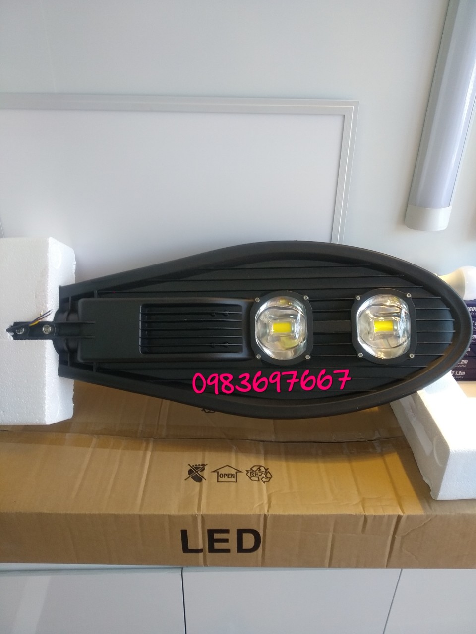 ĐÈN ĐƯỜNG 100W HÌNH CHIẾC LÁ