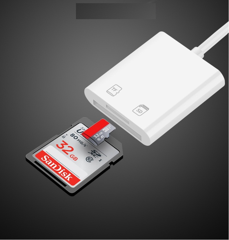 Đầu đọc thẻ nhớ OTG cho Iphone, Ipad (SD, microSD)
