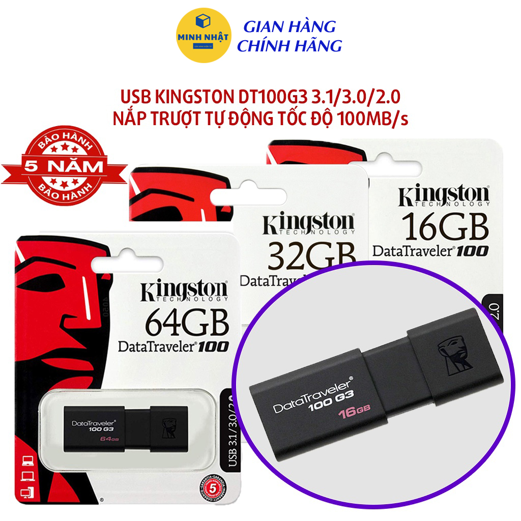 Usb Kingston DT100G3 dung lượng 64gb 32gb 16gb USB 3.13.0 tốc độ cao ...