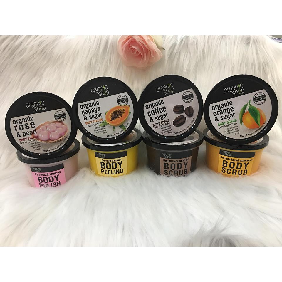 [HCM]Tẩy Da Chết Organic Shop Body Scrub 250Gr