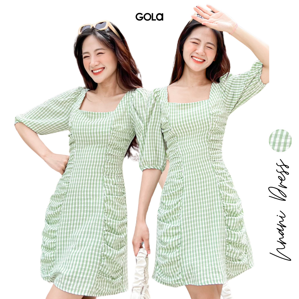 Đầm NANI - Đầm tay lửng cổ vuông