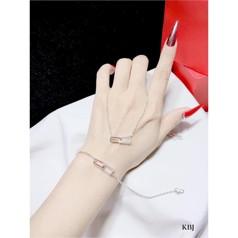 Lắc chân lắc tay nữ bạc ta mẫu xích vuông lồng hot trend- JQN gian hàng chính hãng cam kết bạc chuẩn, chất lượng không lo đen xỉn