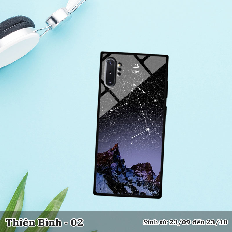 Ốp kính Samsung Note 10 Plus in cung hoàng đạo