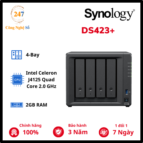 Thiết bị lưu trữ mạng NAS Synology DS423+
