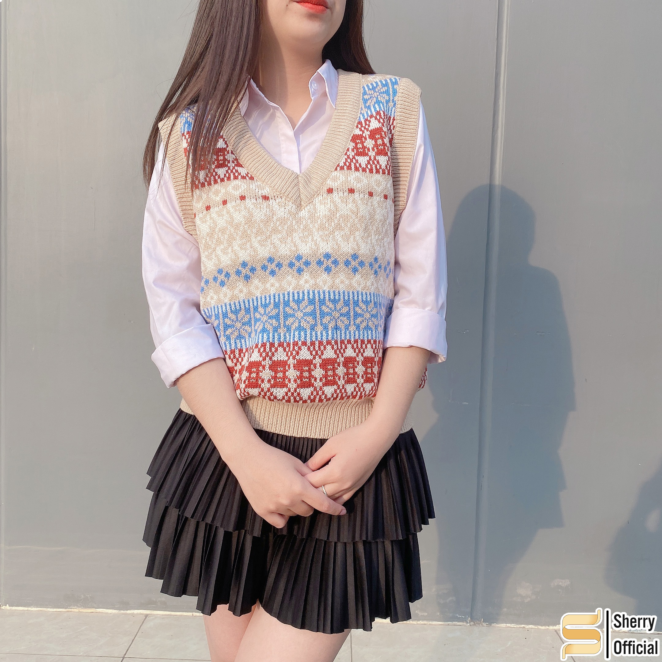 Áo len gile nữ Thổ Cẩm siêu ấm