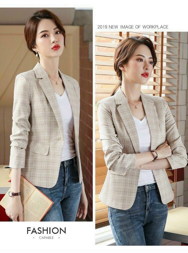 ÁO KHOÁC CARO TAY DÀI CỔ VEST