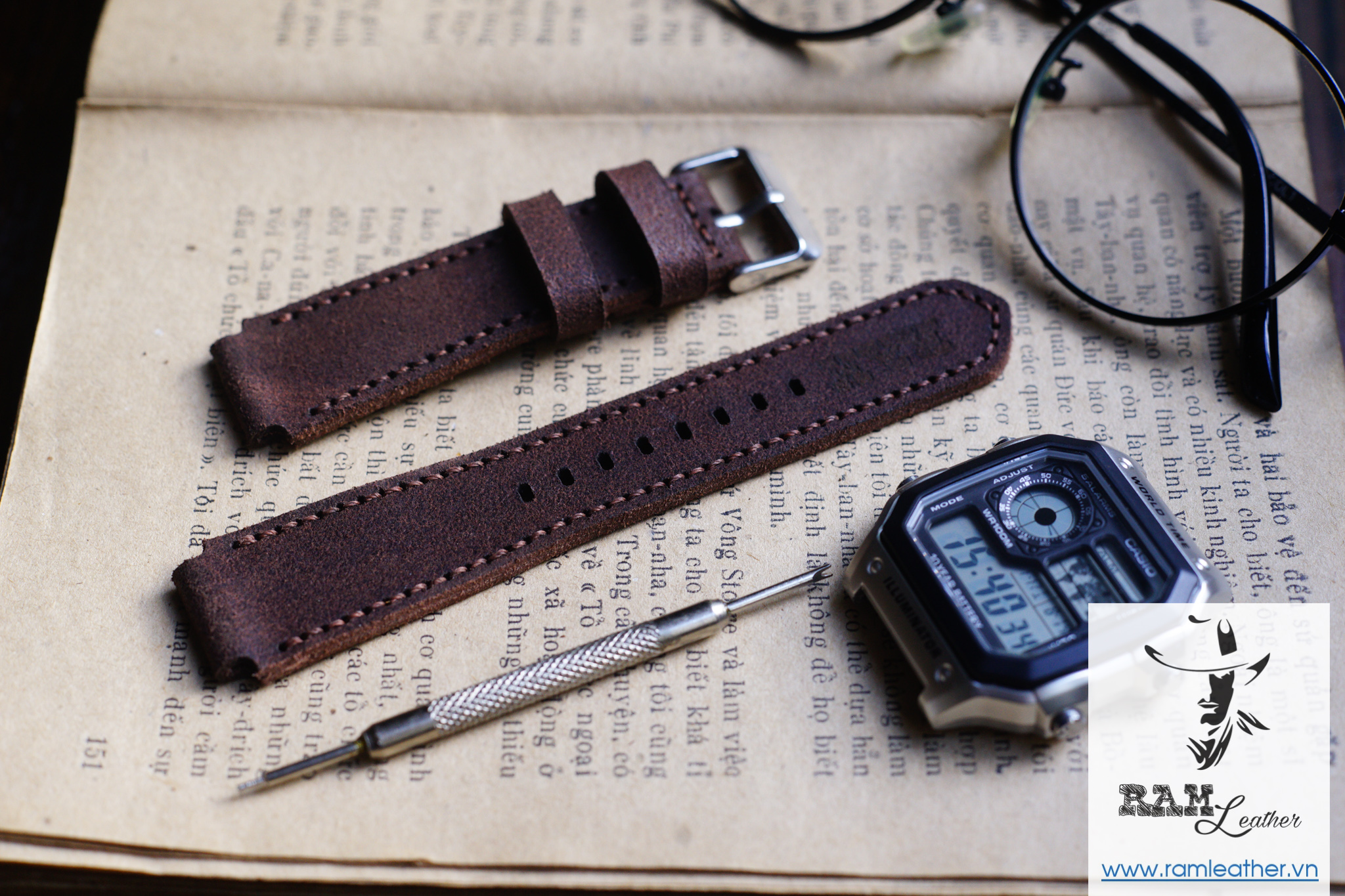 WATCH STRAPS DOUBLE COW LEATHER REAL