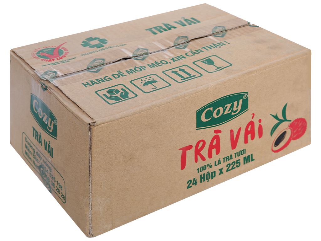 Cozy-thùng 24 hộp trà vải cozy 225ml *24