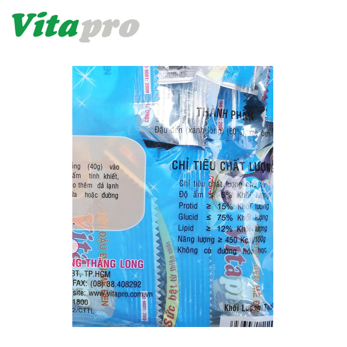 BỘT ĐẬU ĐEN MÈ ĐEN KHÔNG ĐƯỜNG VITAPRO