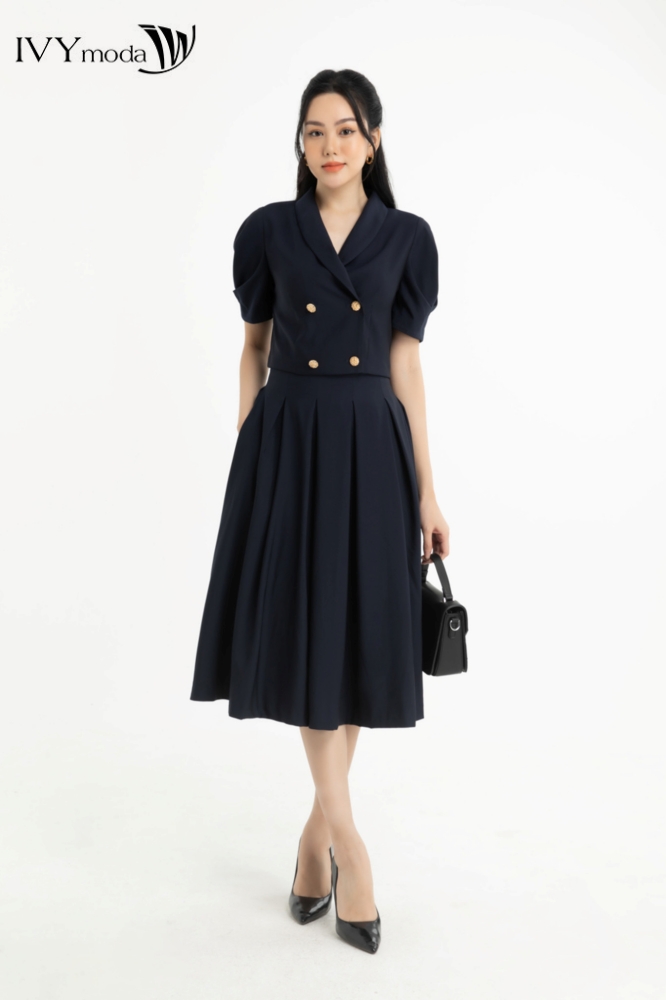Chân váy xòe xếp ly IVY moda MS 31B9234