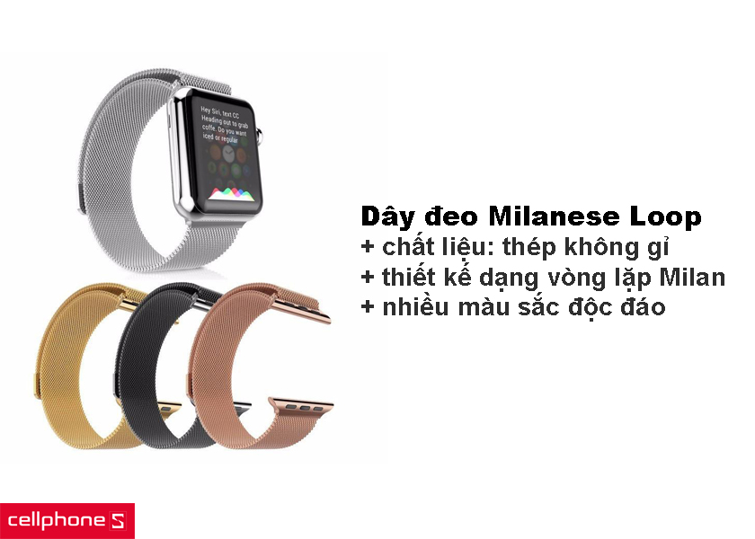 Dây đeo milanese loop apple watch  chính hãng