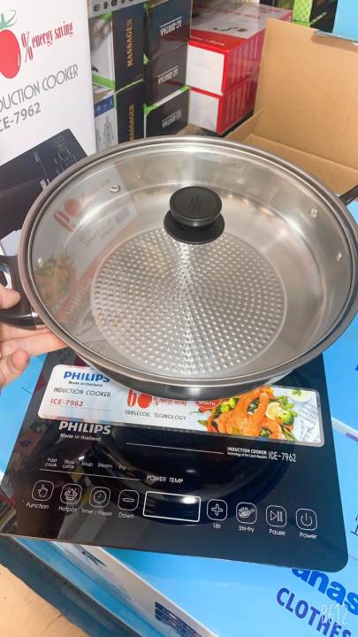 New 2021 Bếp từ đơn Made in Thailand 2200W ( Induction cooker ICE-7962) tặng kèm nồi lẩu – Bảo hành 12 tháng
