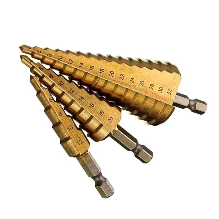 Bộ 3 Mũi Khoan Tháp Chất Lượng Cực Cao Phủ TITANIUM