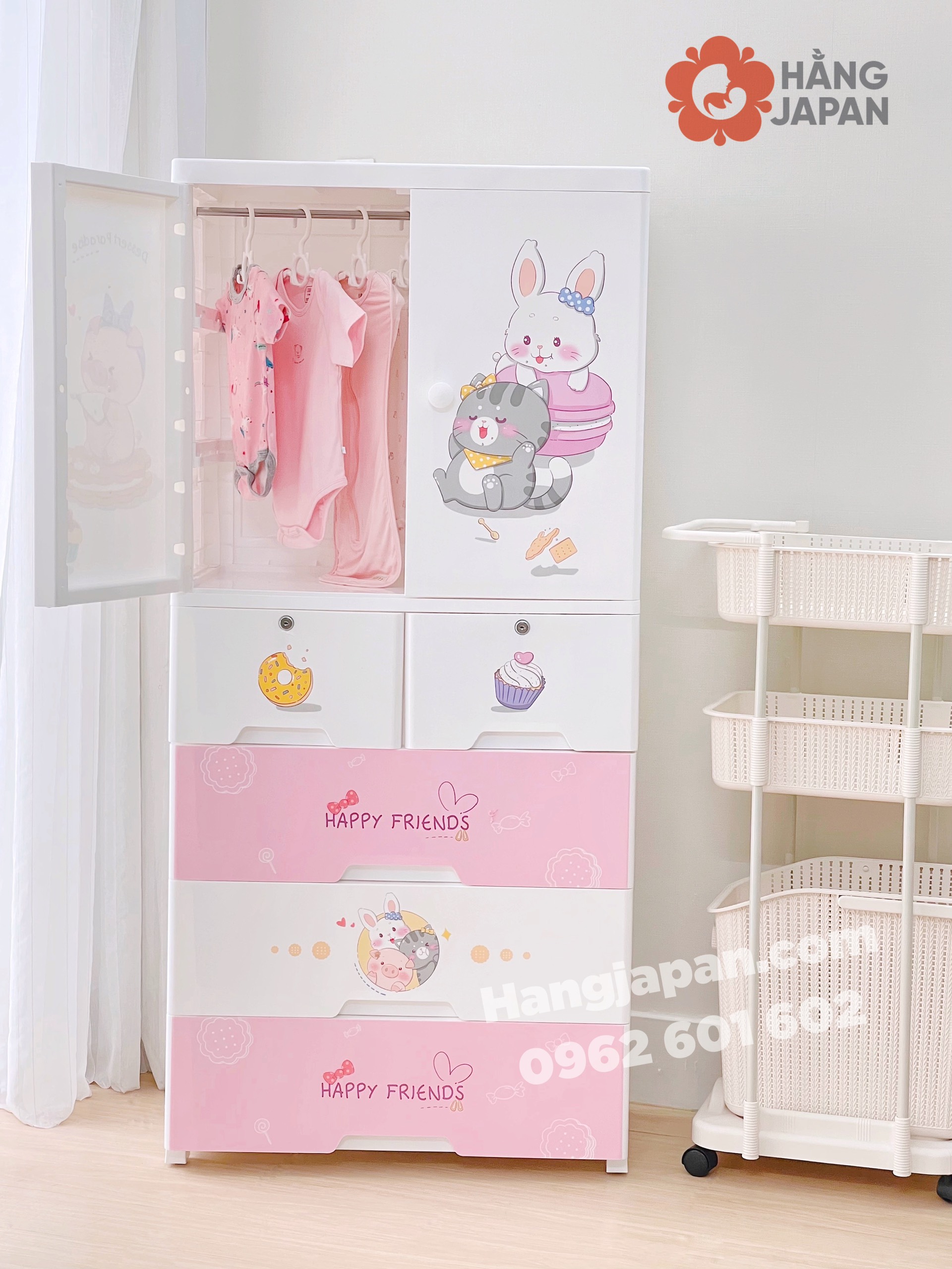 Tủ Holla 5 tầng hoạt hình HL-09193