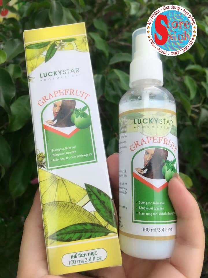 XỊT DƯỠNG TÓC TINH DẦU BƯỞI LUCKY STAR 100ML