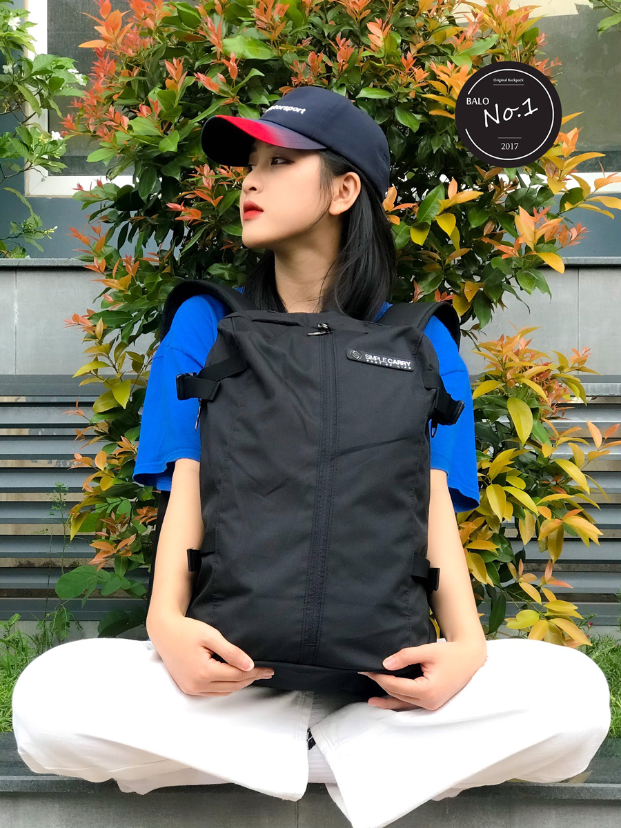 [HCM][FLASH SALE] [Tặng Kèm Vớ] Balo Thời Trang Cao Cấp Simple Carry Mattan 3 Black
