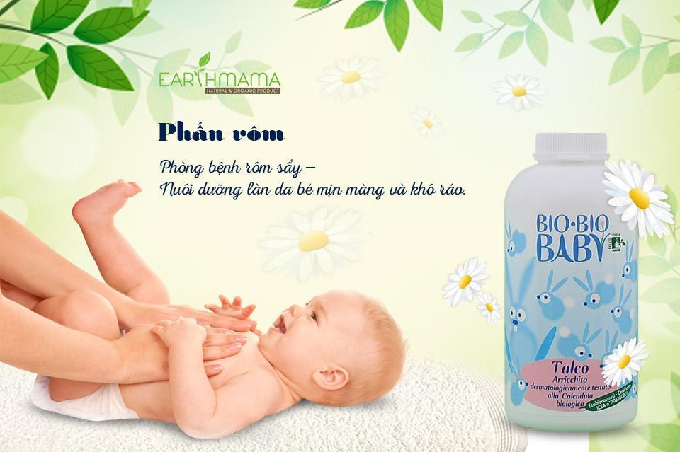 PHẤN RÔM ORGANIC Bio Bio Baby nhập khẩu Ý