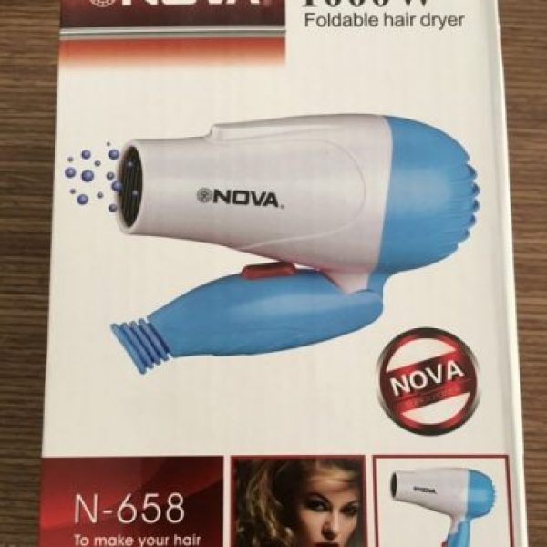 Máy sấy tóc Nova 1290 mini gấp gọn 1000W có 2 chế độ thích hợp để mang đi du lịch, máy sấy tóc mini công suất cực mạnh, máy sấy tóc du lịch, máy sấy tóc cao cấp, máy sấy tóc mini du lịch cực đẹp cao cấp